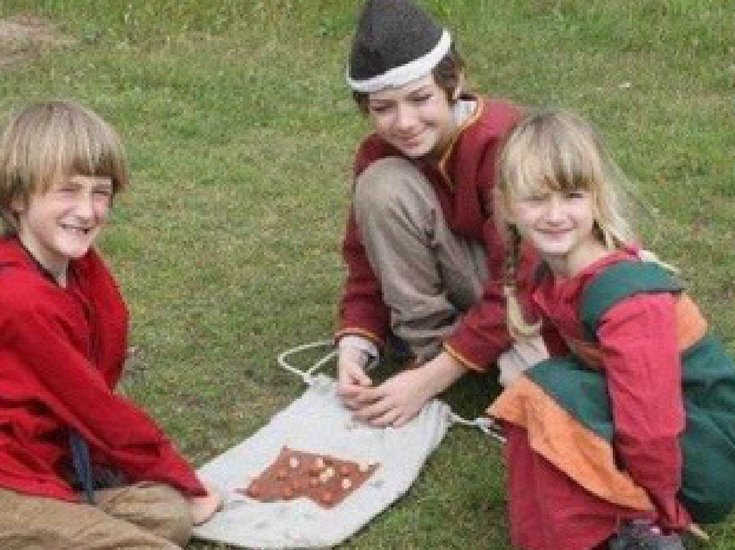 Children playing Saxon games
