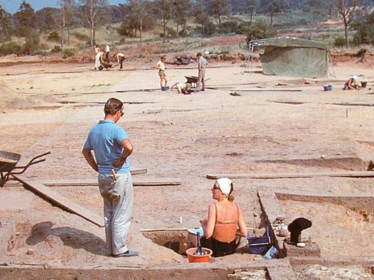 Excavating the land in 1970s